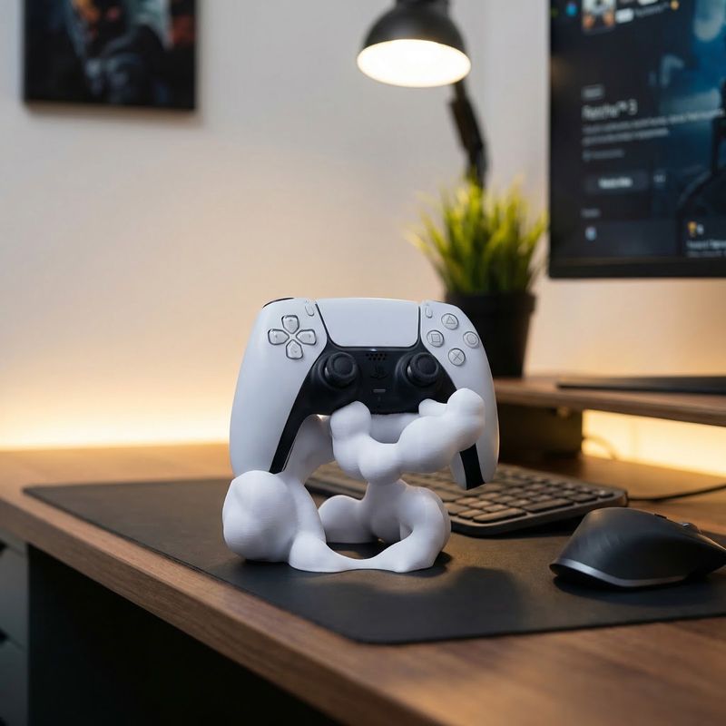 PC, gaming si accesorii - Gaming - Accesorii gaming - Accesorii console gaming - Suport controller organic, alb, 13 cm - Infinity.ro