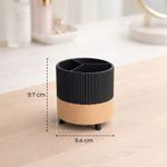 Casa si Gradina - Sanitare - Suporturi si accesorii baie - Accesorii baie - Suport Organizator pentru Perie de Par, Negru, 10 cm - Infinity.ro
