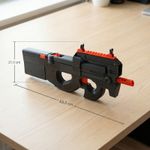 Jucarii, Copii si Bebe - Jucarii si jocuri - Jucarii de rol - Arme de jucarie - Pistoliera cu Elastice Spectral, Negru cu Rosu, 65 cm - Infinity.ro