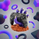 PC, gaming si accesorii - Gaming - Accesorii gaming - Accesorii console gaming - Suport Controller Gheara, Mov, 17cm, Design 3D - Infinity.ro