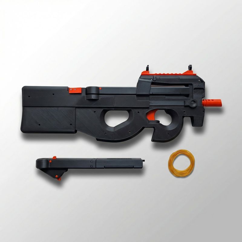 Jucarii, Copii si Bebe - Jucarii si jocuri - Jucarii de rol - Arme de jucarie - Pistoliera cu Elastice Spectral, Negru cu Rosu, 65 cm - Infinity.ro
