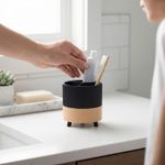 Casa si Gradina - Sanitare - Suporturi si accesorii baie - Accesorii baie - Suport Organizator pentru Perie de Par, Negru, 10 cm - Infinity.ro