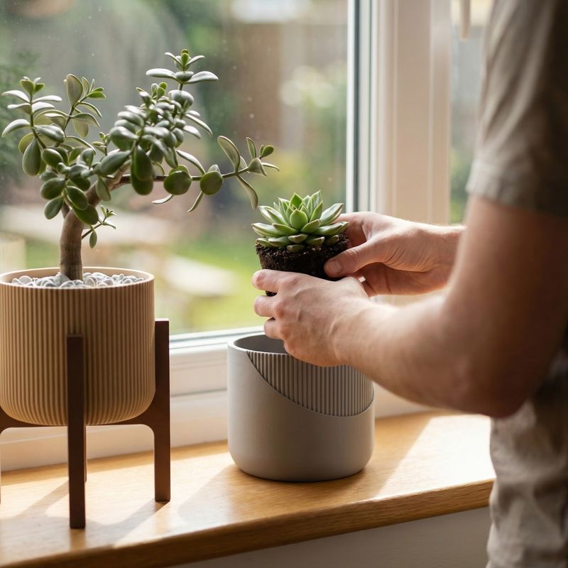 Casa si Gradina - Gradinarit si plante - Plante si ghivece - Ghivece si suporturi - Ghiveci cu Suport Elegant Striat, Bej, 15 cm - Infinity.ro