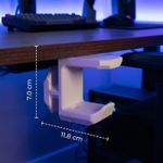 PC, gaming si accesorii - Periferice PC - Periferice Diverse - Suport Casti Sub Birou Armonie, Alb, 12 cm - Infinity.ro