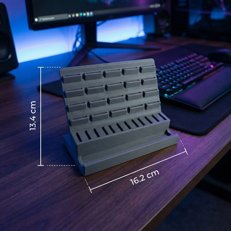 PC, gaming si accesorii - Gaming - Accesorii gaming - Accesorii console gaming - Suport Organizator Casete Jocuri, Negru, 16 cm - Infinity.ro