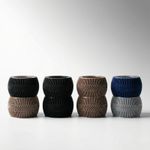 Casa si Gradina - Mobilier - Organizare si depozitare - Cutii depozitare - Recipient Depozitare Minimalist cu Capac Filetat, Gri Metalizat, 8 cm - Infinity.ro