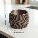 Casa si Gradina - Mobilier - Organizare si depozitare - Cutii depozitare - Recipient Depozitare Minimalist cu Capac Filetat, Gri Metalizat, 8 cm - Infinity.ro