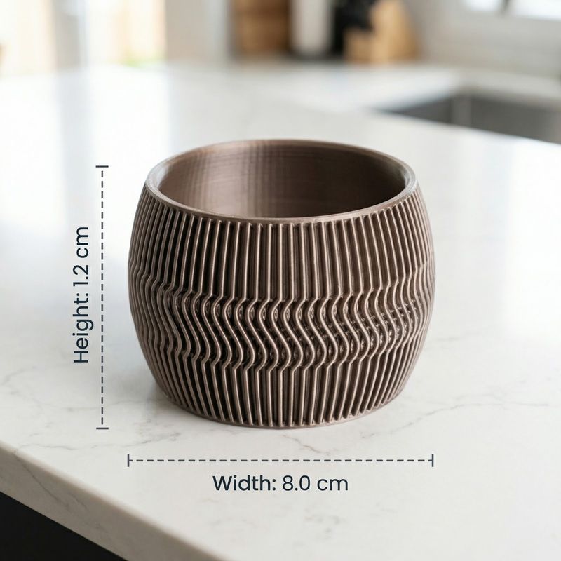 Casa si Gradina - Mobilier - Organizare si depozitare - Cutii depozitare - Recipient Depozitare Minimalist cu Capac Filetat, Gri Metalizat, 8 cm - Infinity.ro