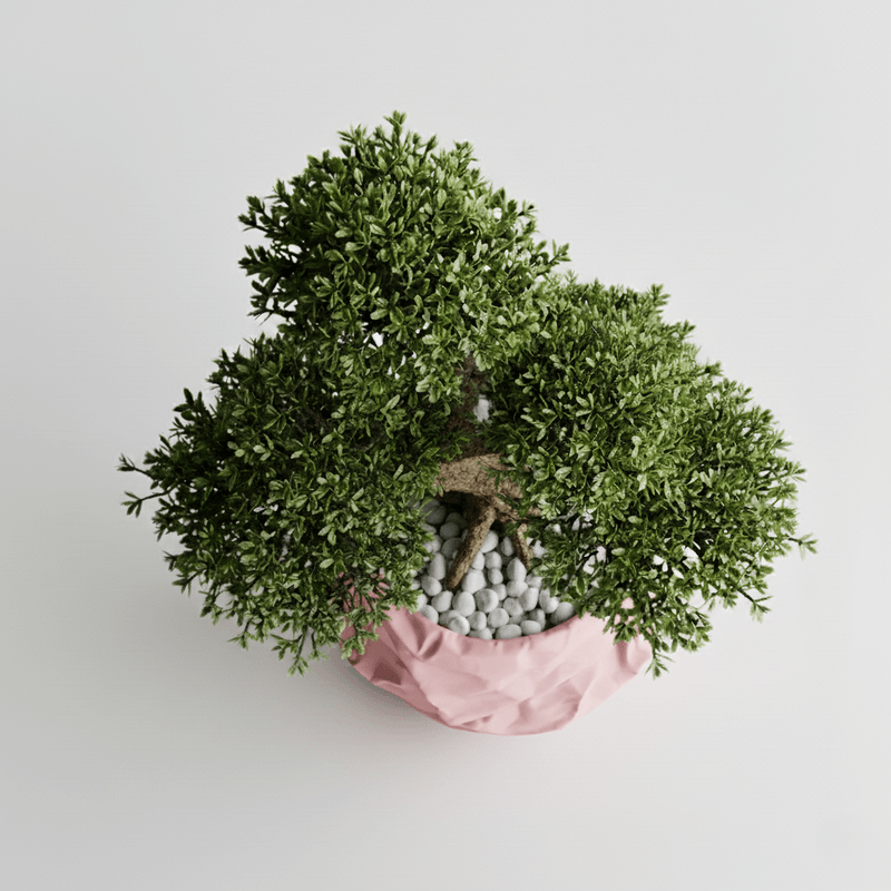 Casa si Gradina - Gradinarit si plante - Plante si ghivece - Ghivece si suporturi - Ghiveci decorativ Crumpled Design, roz rosewood, plastic PLA, diametru 12cm, inaltime 16cm - Infinity.ro