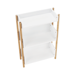 Casa si Gradina - Mobilier - Biblioteci si rafturi - Rafturi - Etajera cu 3 rafturi, bambus natural / alb, BALTIKA TYPE 2 - Infinity.ro