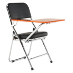 Casa si Gradina - Mobilier - Scaune si fotolii - Scaune - Scaun conferinta cu masuta, negru/natural, TEKER - Infinity.ro