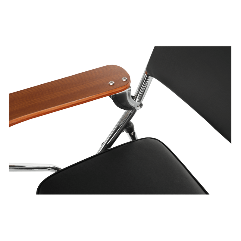 Casa si Gradina - Mobilier - Scaune si fotolii - Scaune - Scaun conferinta cu masuta, negru/natural, TEKER - Infinity.ro