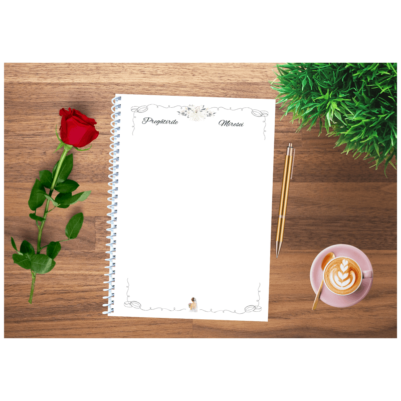 Carti si Birotica - Papetarie - Agende si calendare - Planere - Planificator/Organizator nunta, Wedding planner, A4, 150 pagini, Coperta Personalizabila - Infinity.ro
