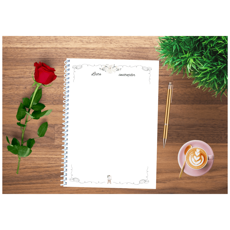 Carti si Birotica - Papetarie - Agende si calendare - Planere - Planificator/Organizator nunta, Wedding planner, A4, 150 pagini, Coperta Personalizabila - Infinity.ro
