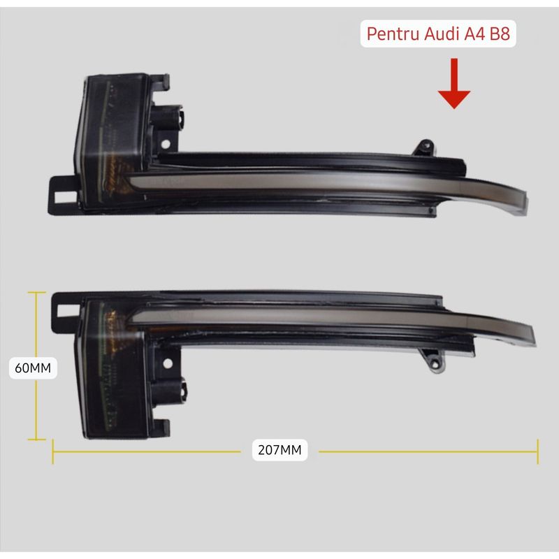 Auto si Moto - Piese auto si accesorii - Caroserie - Faruri, stopuri si proiectoare - Semnalizari Dinamice Oglinda AUDI B8, A4 S4 2008-2009, A5 S5 2007-2009, A6 S6 2008-2011, A8 S8 2008-2010, Q3 2012-2015 - Infinity.ro