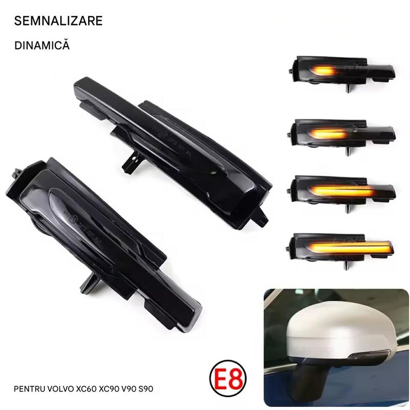 Auto si Moto - Piese auto si accesorii - Caroserie - Faruri, stopuri si proiectoare - Semnalizari dinamice oglinda compatibile cu VOLVO XC90 II MK2, XC60, V90 MK2 II, S90 2016-2021 - Infinity.ro