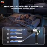 Ingrijire personala si Cosmetice - Sanatate si wellness - Articole wellness - Aparate si dispozitive de masaj - Aparat masaj pistol Linomag®, 8 capete, 99 viteze, 3200 rpm, autonomie 6h, motor silentios, touchscreen, silver - Infinity.ro