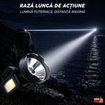 Sport si Outdoor - Camping - Articole solare camping - Lampi si lanterne camping - Lanterna LED SL-100 Linomag®, COB lateral, USB, powerbank, IP65, 28x12cm, negru - Infinity.ro