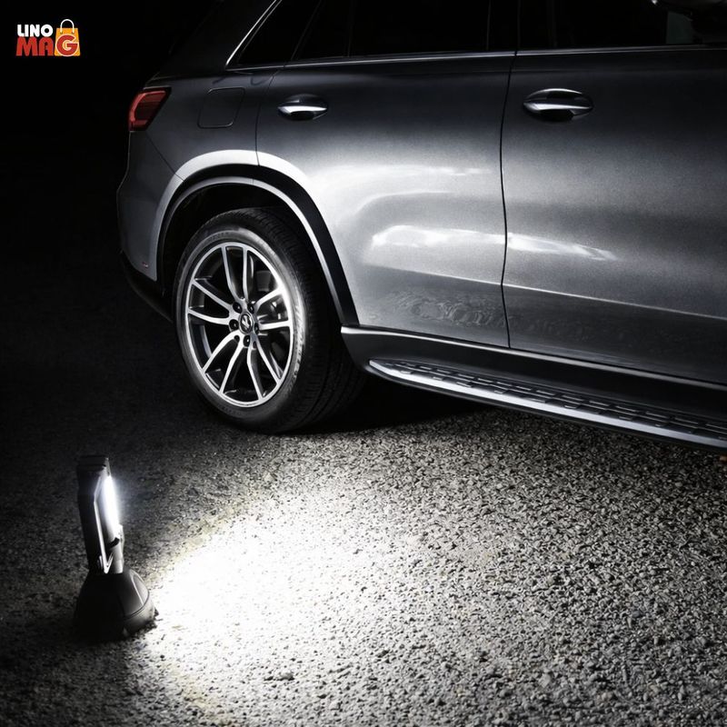 Sport si Outdoor - Camping - Articole solare camping - Lampi si lanterne camping - Lanterna LED SL-100 Linomag®, COB lateral, USB, powerbank, IP65, 28x12cm, negru - Infinity.ro