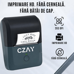 PC, gaming si accesorii - Imprimante, scanere & consumabile - Imprimante - Imprimante termice - Imprimanta Termica Portabila CZAY®, Bluetooth,Etichete 20-58mm, HD 203 DPI,50 mm/s,1200 mAh, Aplicatie Telefon, Albastru - Infinity.ro