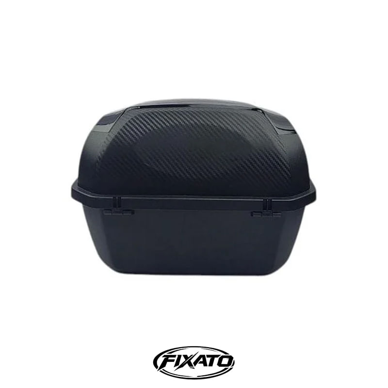 Auto si Moto - Moto - Accesorii moto si consumabile - Cutie Portbagaj Moto / Scuter FIXATO, 43x37x30 cm, cu cheie si sistem antifurt, Negru cu Rosu - Infinity.ro