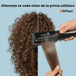Ingrijire personala si Cosmetice - Aparate & accesorii ingrijire personala - Hair styling - Placi de indreptat parul - Placa de indreptat parul cu abur StfTauc®SteamPro, Placa de par 2 in 1, placi ceramice  5 trepte temperatura , ecran LCD - Infinity.ro