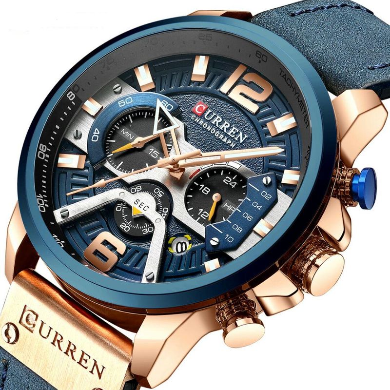 Fashion, accesorii si bijuterii - Barbati - Bijuterii barbati - Ceasuri barbati - Curren, Ceas barbatesc casual, Afisaj Analog, Mecanism Quartz - Infinity.ro