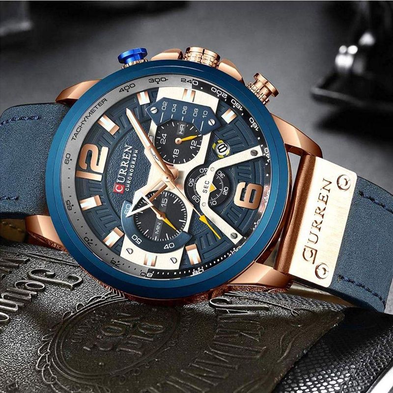 Fashion, accesorii si bijuterii - Barbati - Bijuterii barbati - Ceasuri barbati - Curren, Ceas barbatesc casual, Afisaj Analog, Mecanism Quartz - Infinity.ro