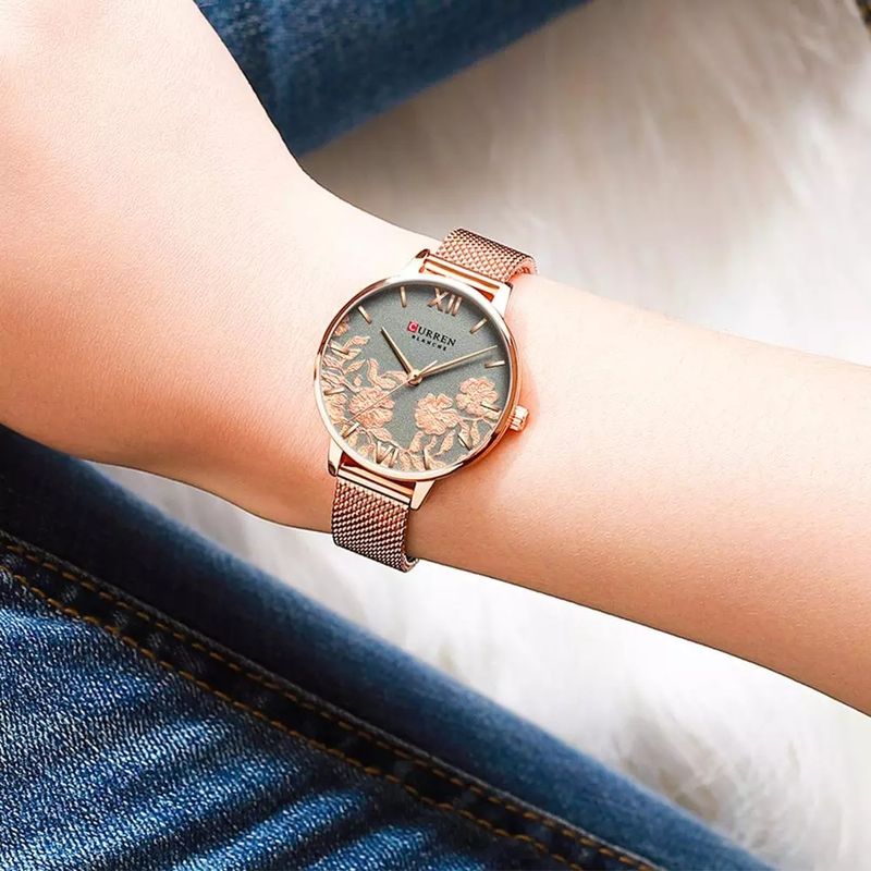 Fashion, accesorii si bijuterii - Femei - Bijuterii femei - Ceasuri femei - Curren Ceas de mana pentru femei Quartz Casual - Infinity.ro