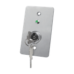 Casa si Gradina - Electrice - Smart Home - Control acces si accesorii - Buton de iesire cu cheie, montaj ingropat, inox, LED, NO-NC-COM, 86 x 50 mm CSK-508SLED - Infinity.ro