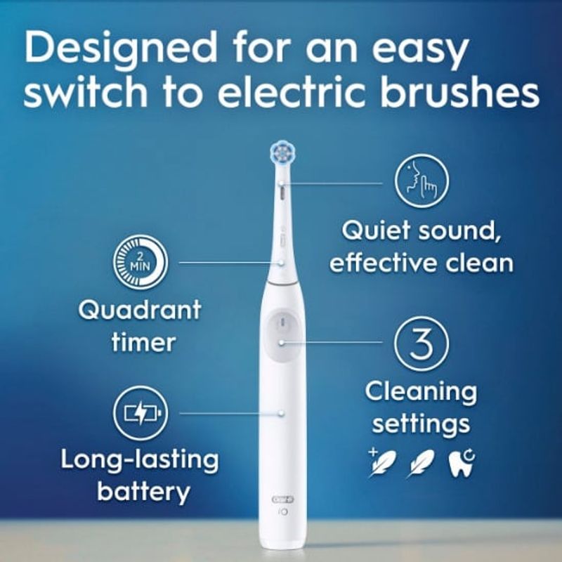 Ingrijire personala si Cosmetice - Igiena dentara - Periute de dinti electrice - Periuta de dinti electrica Oral-B iO Series 2 White, 3 moduri de curatare, senzor presiune, timer 2 minute - Infinity.ro