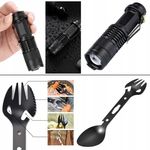 Sport si Outdoor - Accesorii si echipamente sportive - Sporturi extreme si supravietuire - Kituri supravietuire - Kit Supravietuire Militar Complet 17 in 1 NewEvo, 51 de Utilizari Diferite, Multitool, Lanterna, Cutit, Busola - Infinity.ro