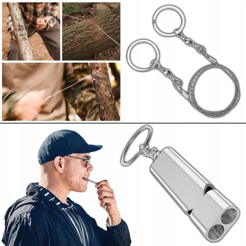 Sport si Outdoor - Accesorii si echipamente sportive - Sporturi extreme si supravietuire - Kituri supravietuire - Kit Supravietuire Militar Complet 17 in 1 NewEvo, 51 de Utilizari Diferite, Multitool, Lanterna, Cutit, Busola - Infinity.ro