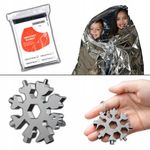Sport si Outdoor - Accesorii si echipamente sportive - Sporturi extreme si supravietuire - Kituri supravietuire - Kit Supravietuire Militar Complet 17 in 1 NewEvo, 51 de Utilizari Diferite, Multitool, Lanterna, Cutit, Busola - Infinity.ro