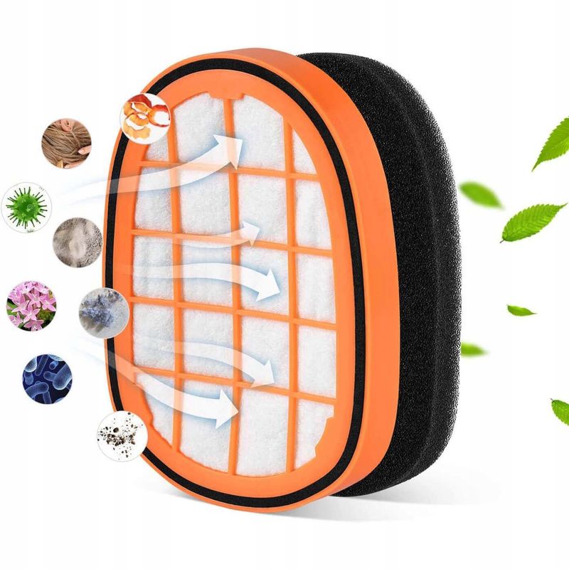 Electronice si Electrocasnice - Ingrijirea locuintei - Accesorii aparate pentru ingrijirea locuintei - Set 5 Filtre NewEvo, compatibile cu Philips SpeedPro Max, SpeedPro Max Aqua, SpeedPro Max Aqua PLUS, Portocaliu - Infinity.ro