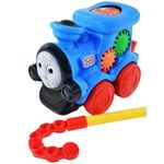 Jucarii, Copii si Bebe - Jucarii si jocuri - Jucarii bebelusi - Jucarii de tras/impins - Jucarie de Impins Interactiva Trenuletul Magic, cu Aripi Mobile si Sunete, Roz, h 58 cm, EMC ONSHOP® - Infinity.ro