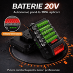 Casa si Gradina - Constructii - Scule electrice si accesorii - Pistoale de lipit - Pistol electric pentru silicon HAWIRE, 20V, 4 viteze reglabile, 300kg/s, 2Ah - Infinity.ro