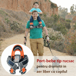 Jucarii, Copii si Bebe - Carucioare si articole de transport - Marsupii si hamuri bebe - Port bebe HAWIRE SaddleBaby, ergonomic, portocaliu, 2-5 ani, pana la 22kg - Infinity.ro