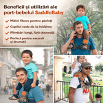 Jucarii, Copii si Bebe - Carucioare si articole de transport - Marsupii si hamuri bebe - Port bebe HAWIRE SaddleBaby, ergonomic, portocaliu, 2-5 ani, pana la 22kg - Infinity.ro