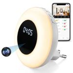 Laptop, Telefoane si Tablete - Wearables si gadgeturi - Gadgeturi - Dispozitive spionaj - Camera Spion in Lampa de veghe cu Ceas iUni IP71, Wi-Fi, Full HD, Night Vision, Vizualizare Live pe telefon - Infinity.ro
