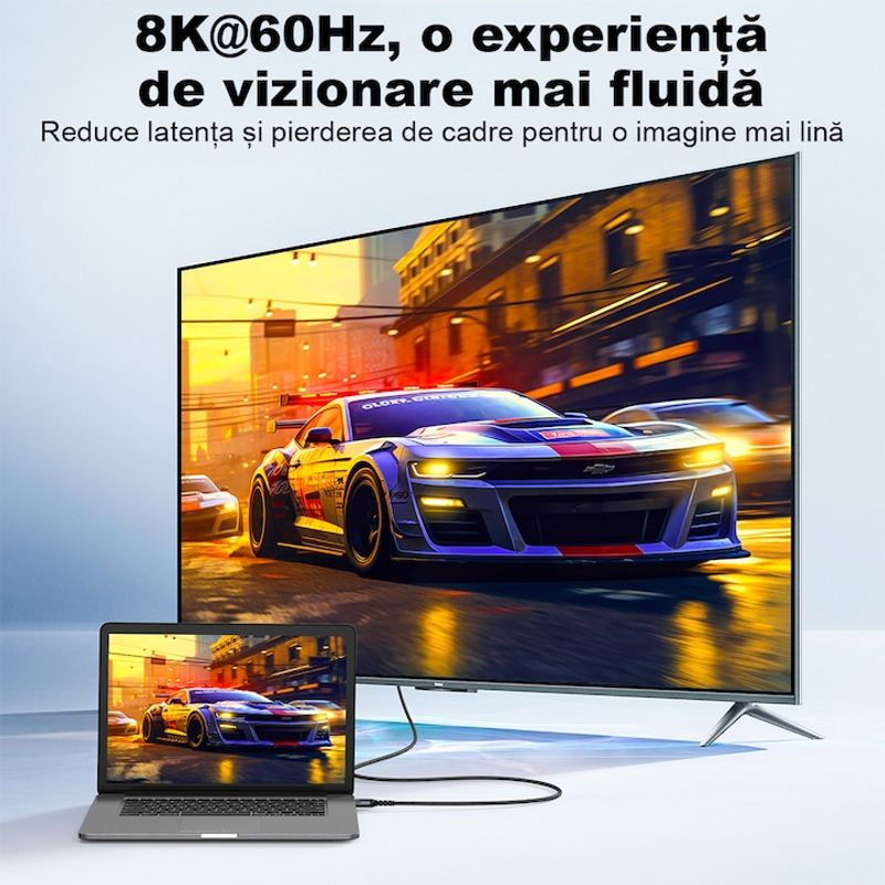 PC, gaming si accesorii - Retelistica - Cabluri si accesorii - Cablu HDMI 2.1 Tata-Tata 8k60hz 4k144hz, PRESTIGE CHARGE®, 20 Metri, 48Gbps, HDR Dinamic, Fibra Optica, 7.1 Panoramic - Infinity.ro