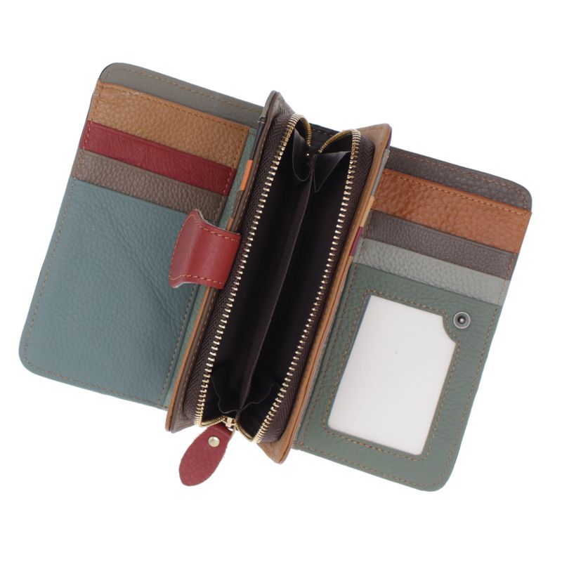 Fashion, accesorii si bijuterii - Femei - Accesorii femei - Portofele femei - Portofel de dama, din piele naturala, ButicCochet, 16x10x4 cm, Multicolor - PR1180 - Infinity.ro