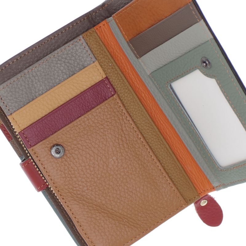 Fashion, accesorii si bijuterii - Femei - Accesorii femei - Portofele femei - Portofel de dama, din piele naturala, ButicCochet, 16x10x4 cm, Multicolor - PR1180 - Infinity.ro