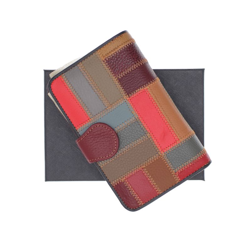 Fashion, accesorii si bijuterii - Femei - Accesorii femei - Portofele femei - Portofel de dama, din piele naturala, ButicCochet, 16x10x4 cm, Multicolor - PR1183 - Infinity.ro