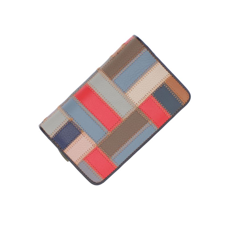 Fashion, accesorii si bijuterii - Femei - Accesorii femei - Portofele femei - Portofel de dama, din piele naturala, ButicCochet, 16x10x4 cm, Multicolor - PR1182 - Infinity.ro