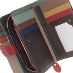 Fashion, accesorii si bijuterii - Femei - Accesorii femei - Portofele femei - Portofel de dama, din piele naturala, ButicCochet, 16x10x4 cm, Multicolor - PR1184 - Infinity.ro