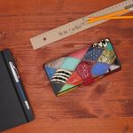 Fashion, accesorii si bijuterii - Femei - Accesorii femei - Portofele femei - Portofel de dama, din piele naturala, ButicCochet, 19x9x3 cm, Multicolor - PR1185 - Infinity.ro