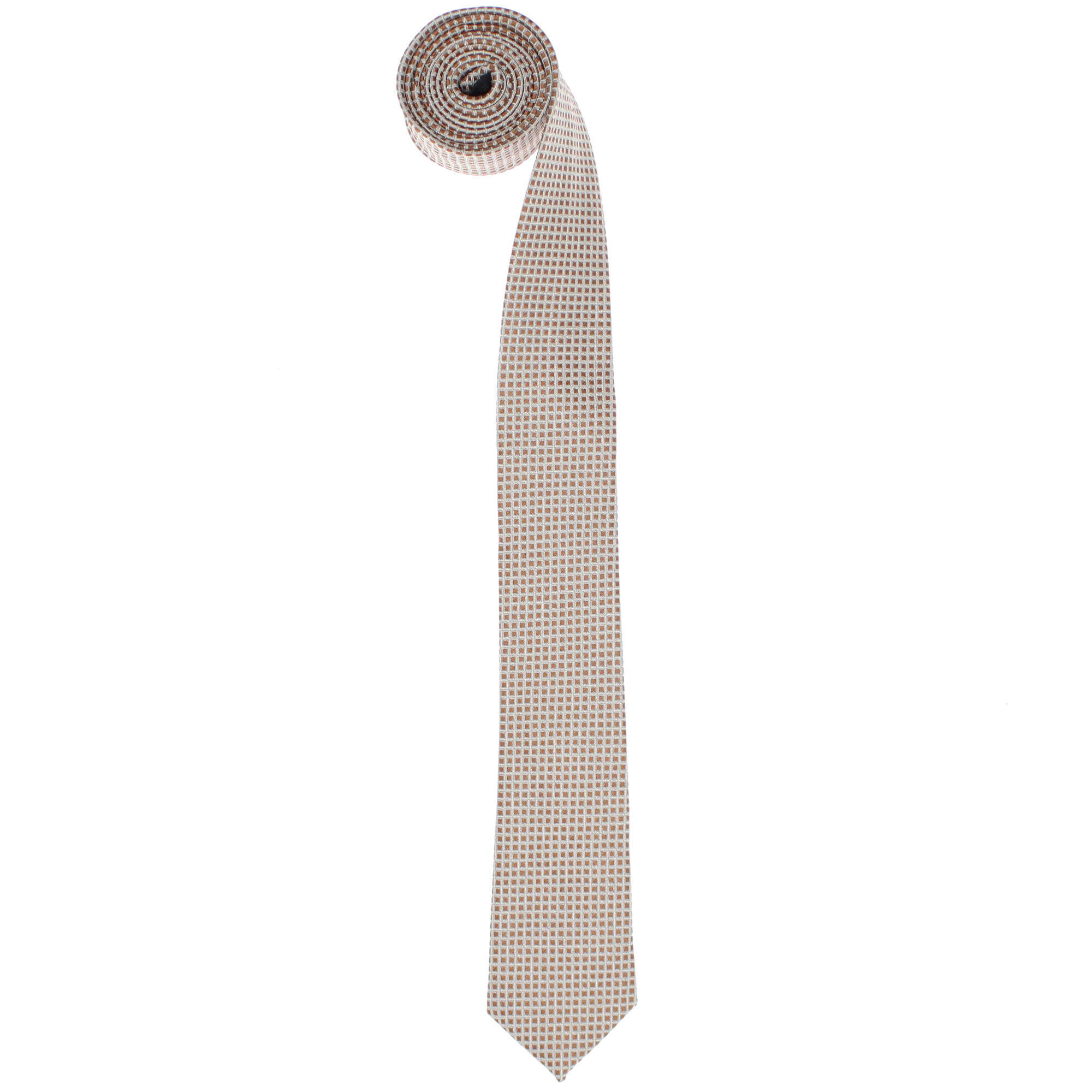 Cravata, din material sintetic, 145 x 5.5 cm, Maro - CRV317