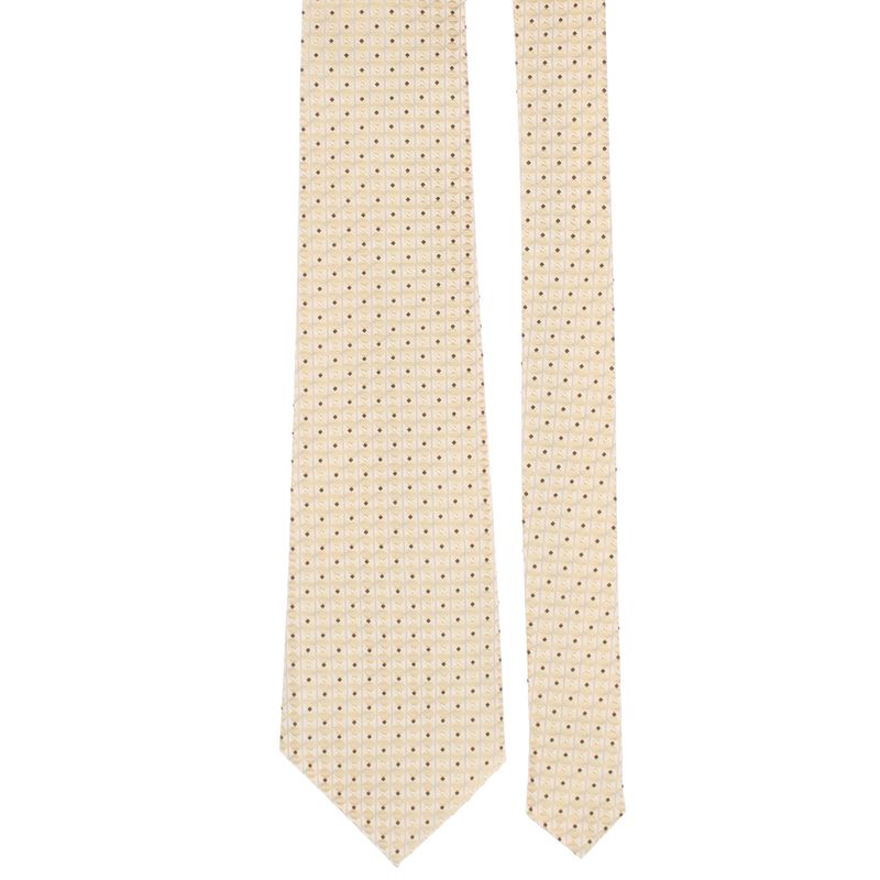 Fashion, accesorii si bijuterii - Barbati - Accesorii barbati - Cravate si papioane barbati - Cravata, Buticcochet, din material sintetic, 145 x 5.5 cm, Bej - CRV311 - Infinity.ro