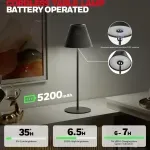 Casa si Gradina - Corpuri si surse de iluminat - Veioze si lampi - Veioze - Lampa LED Honeywell, Iluminare LED Sunturalux™,  Reincarcabila USB-C, Dimabila, 5200mAh, RGB 9 culori + 4 moduri lumina - Infinity.ro